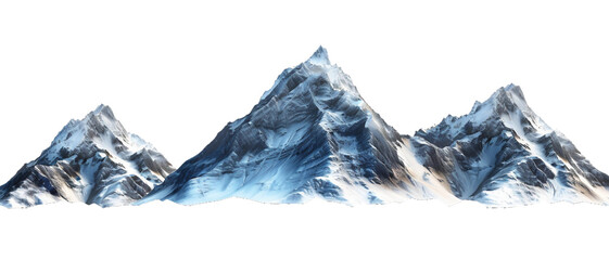 Wall Mural - Compilation of mountains PNG transparent background