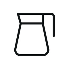 Wall Mural - Jug isolated icon, pitcher vector symbol with editable stroke