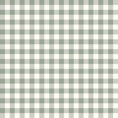 Wall Mural - Seamless Gingham Pattern Light Sage Green. Vector Background