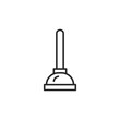 Plunger icon. Simple illustration of a plunger, essential for bathroom maintenance and unclogging drains. Representing hygiene and plumbing solutions in mobile apps, websites. Vector illustration.