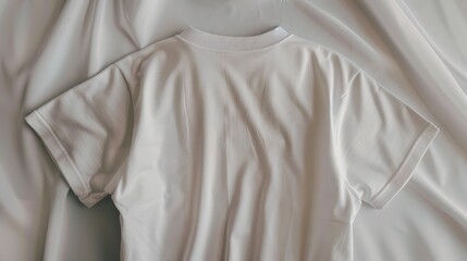 Oversized white T-shirt. Product Photography Mockup on Isolated Background