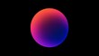 A colorful sphere on a black background