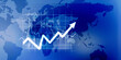 2d illustration Stock market online business concept. business Graph 
