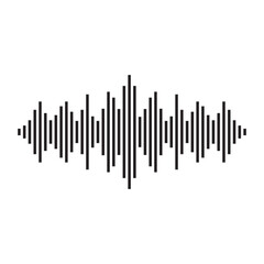 good music sound wave logo illustration