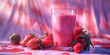 Strawberry Juice with isolated white background
