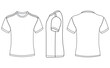 White T-shirt jersey for template front and back  VECTOR DESIGN