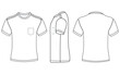White T-shirt jersey for template front and back  VECTOR DESIGN