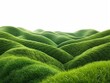 Vibrant green hills with a wave-like pattern, symbolizing tranquility and natural beauty.