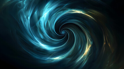Wall Mural - abstract blue cosmos swirl background with nebula smoke