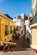 The old Italian village of Albori on the Amalfi coast