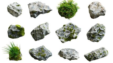 Canvas Print - Set of rocks PNG transparent background