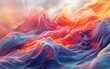 Textured of the water flow abstract backgrounds with blue and orange colour