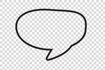 Wall Mural - Speech bubble / speech balloon or chat bubble line art icon for apps and websites