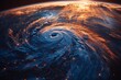 Cyclonic whirlwind captured from orbit. Exceptional image representation.