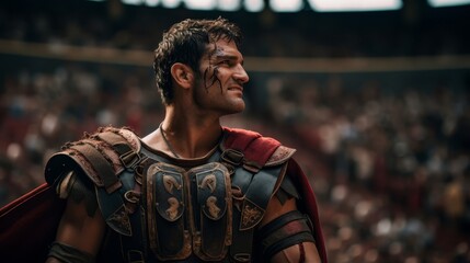 Poster - Gladiatorial combatant's emotional farewell in the ludus readying for his final coliseum battle