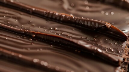 Wall Mural - Closeup of chocolate stripe cookie UHD wallpaper