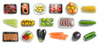 © Pixel-Shot - Group of fresh food in plastic wrap on white background