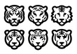 Abstract Tiger Face Illustration vector
