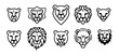 Stylized Lion Head Vector logo