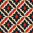 Red, beige and black luxury vector seamless pattern. Ornament, Traditional, Ethnic, Arabic, Turkish, Indian motifs. Great for fabric and textile, wallpaper, packaging design or any desired idea.