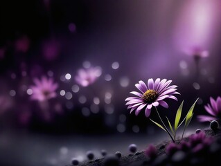 Wall Mural - purple flower background