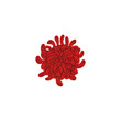 Red chrysanthemum Kabuki vector illustration