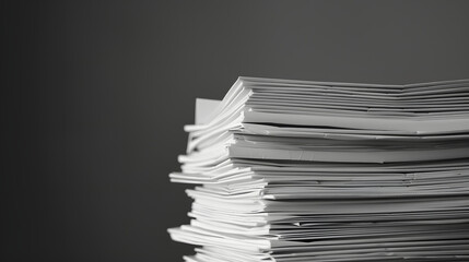 Poster - stack of papers documents office business