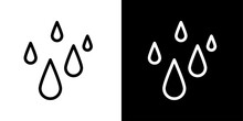 Droplet Representation Icon Set. Icons For Water, Oil, And Other Liquids.