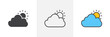 Forecast Icon Set. Icons for Weather Prediction Elements.