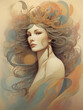 © PikGrand - Girl Portrait Surreal Art Illustration
