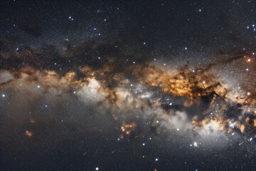 Wall Mural - stunning view of the milky way galaxy with bright stars, cosmic dust, and glowing nebulae stretching