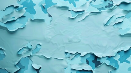 Canvas Print - Abstract texture of peeling blue paint on a wall