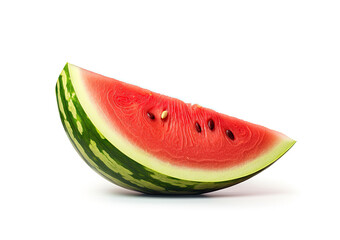 Wall Mural - Watermelon Cuts Set Isolated, Water Melon Slices, Square Fruit Parts, Wedges, Seedless Watermelon