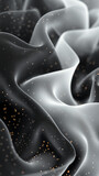 Fototapeta  - 3d render of a molecule, fractal waves background
