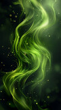 Fototapeta  - abstract background with waves green black abstract