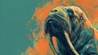 Majestic Walrus in Celestial Embrace An Otherworldly Encounter