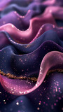 Fototapeta  - purple glitter abstract background with purple waves