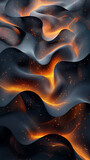 Fototapeta  - black orange glowing abstract background with space