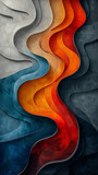 Fototapeta  - abstract background with colorful waves
