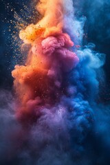 Wall Mural - colorful smoke on a black background