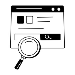 Poster - Download doodle icon of web search 