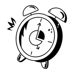 Sticker - A hand drawn icon of time analysis 