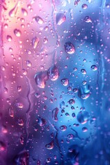Wall Mural - water drops on glass background
