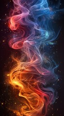 Wall Mural - abstract background with colorful lines