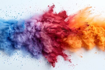 Poster - abstract powder explosion. colorful background. multicolored on background. colored paint..