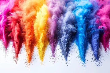 Poster - abstract powder explosion. colorful background. multicolored on background. colored paint..