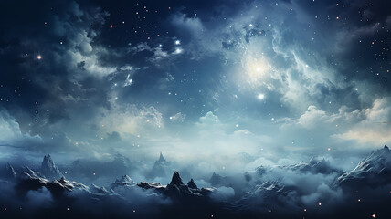 Wall Mural - abstract dark background, mysterious space postcard