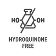 Hydroquinone Free - icon in bold line