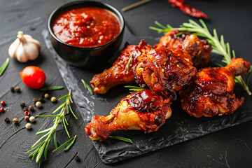 Poster - grilled chicken wings, broasted chicken