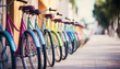 © terra.incognita - Lots of colorful bikes in the parking lot in the summer